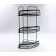 Wall corner shelf 3-tier Joy Home, black