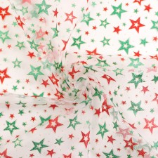 Organza flap, stars, 100 × 150 cm