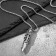 Unisex “bullet” Carved pattern, color silver, 70 cm