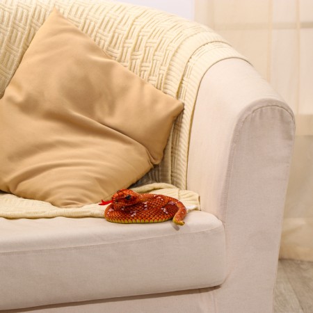 Soft toy "Snake", 19 cm/80 cm, brown color-8