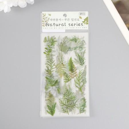 Stickers Plastic "Tropical Leaves" set of 6 sheets 10x18 cm-5