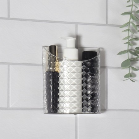 Organizer for storage "Diamond", hinged, 1 section, with an adhesive base, 10.5 × 12 × 5 cm, the color is transparent-1