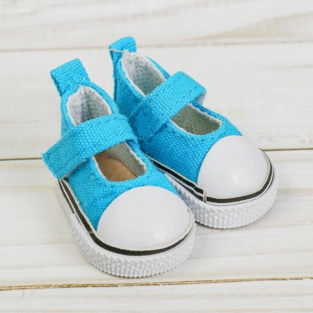 Semicircks for dolls, sole length 5 cm, turquoise color