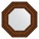 Mirror in the baguette frame, aged bronze with an ornament of 120 mm, 62.6x62.6 cm