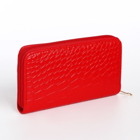 Women's wallet with lightning, red color-1