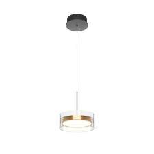 Подвесной светильник Maytoni MOD348PL-L18BBS3K Dress code, 250х250х3275 мм, LED, 18Вт, 1080Лм, 3000К, цвет чёрный и латунь