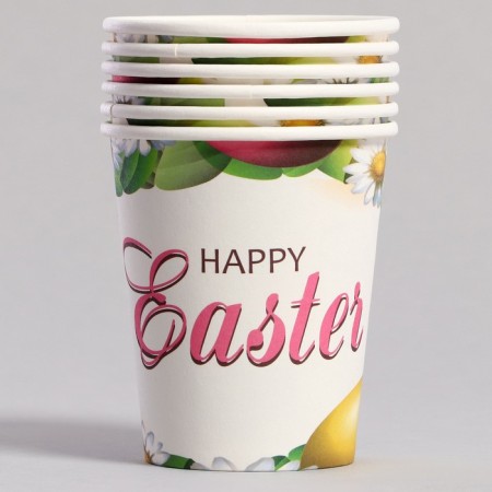 Paper glasses "Happy Easter", 6 pcs-1
