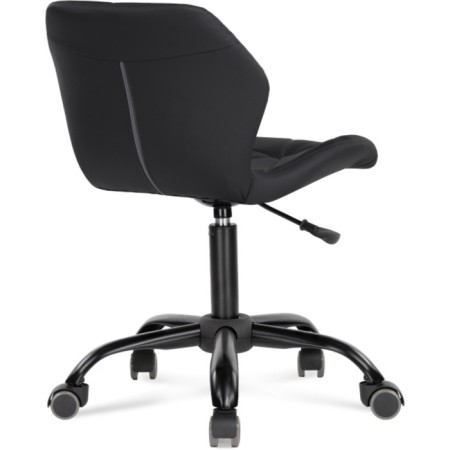 Computer chair Wald Metal/Eco -leather, black/black 47x54x70 cm-4