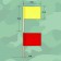The flags are signal, red and yellow, in a case 22x32 cm