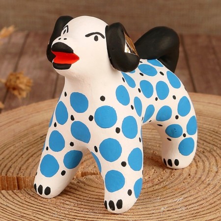 Dymkovo toy "Blue Dog" 7 cm-3