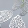Plastic sticker "Babochi silver" set "set 12 pcs 12 cm, 10 cm 8 cm