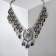 The necklace "India" ovals, color in black silver, 30 cm