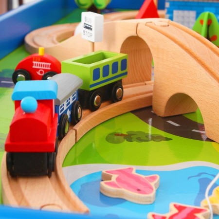 Railway, 88 elements, table in the kit-8