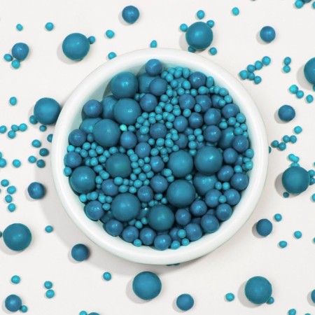 Confectionery sprinkling "pearls", dark turquoise, 50 g-2