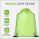 Bag for shoes on the lace, green color