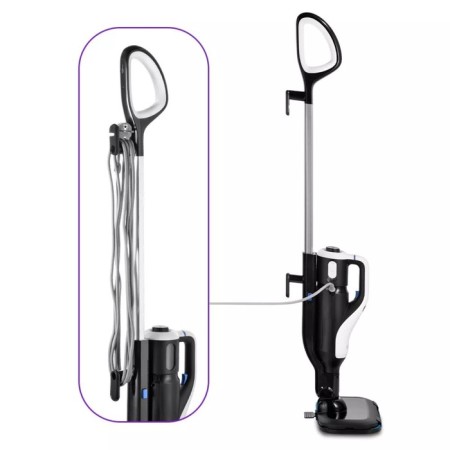 Steam mop KitFort KT-1066, 1500 W, 370 ml, cord 5 m, black and white-6