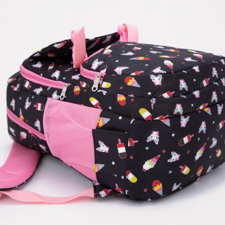 A backpack, a lightning department, 2 outer pockets, 2 side pockets, black color-2