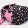 A backpack, a lightning department, 2 outer pockets, 2 side pockets, black color
