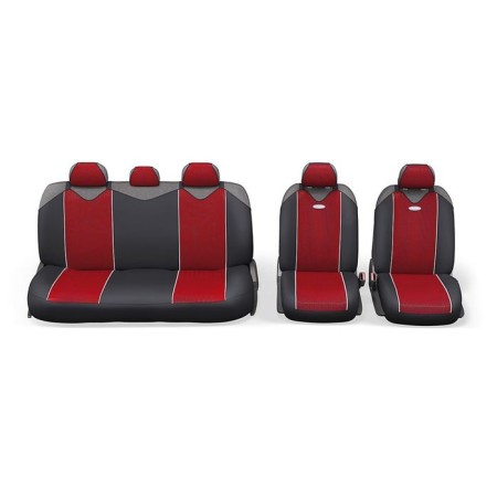AutoProfi Carbon Plus CRB-902P BK/RD, closed seat, polyester for carbon, 9 objects, black/red color.-1