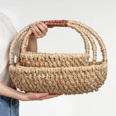 A set of baskets, 3 pcs, 44x13 cm, 37x10 cm, 31x10 cm