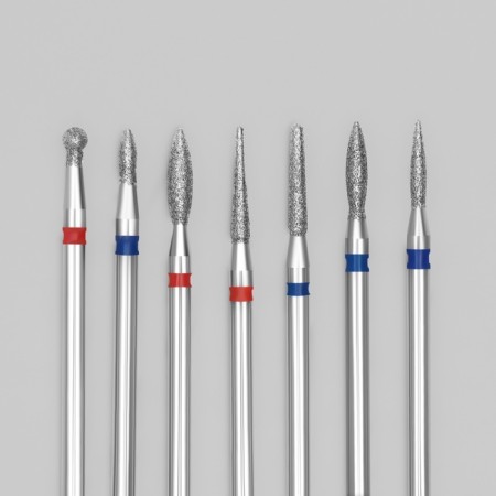 Diamond cutters for manicure, 7 pcs, form and granularity of assorted-2