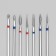 Diamond cutters for manicure, 7 pcs, form and granularity of assorted