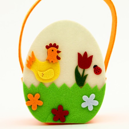 Easter decor basket "Petles on the lawn" 7.5x10.5x17 cm-2