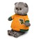 Soft toy "Basik", in a bomber with a crocodile, 19 cm