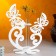 Wooden Kashpo 13.5 × 13 × 26.5 cm with 1 flask "Butterflies", white give beautifully