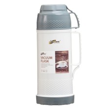 Thermos 1 l, with a glass flask, retains heat 12 hours, with a mug, gray