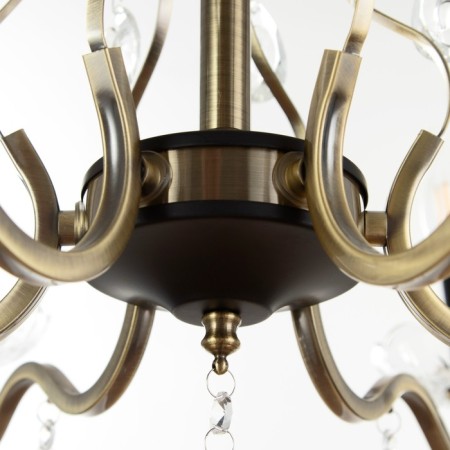 Chandelier A3804/6 ab+bk bronze/black/crystal 6x40W E14 67x56x87cm-7
