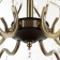 Chandelier A3804/6 ab+bk bronze/black/crystal 6x40W E14 67x56x87cm