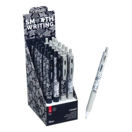 Automatic ballpoint handle 0.7mm blue oil, vinson, razin. Keep. (barcode on a piece) 10534