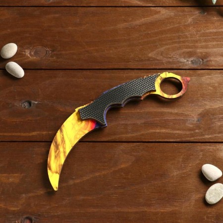 Souvenir weapons made of wood "Kerambit, marble gradient"-1