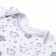 Body baby with short sleeve, white color/elephants, height 62