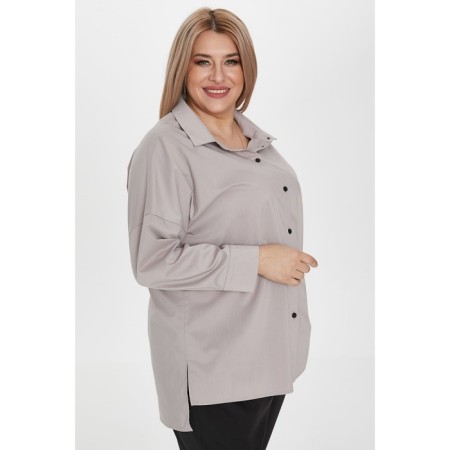 Female shirt, size 62, gray color-3