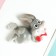 Magnet Polystone "Bunny with a butterfly" mix 4x2x6.5 cm