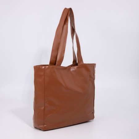 Shopper bag on magnet, brown color-1