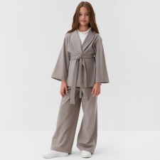 A set for a girl (jacket and trousers) Minaku: Partydress, gray color, height 152 cm