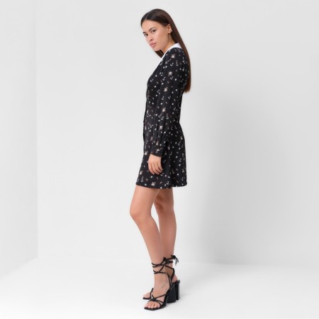 Women's dress with collar Mist p. 44, black-4