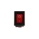 Red switch with backlight, 12 V, 15 A, 3 contacts, mini size