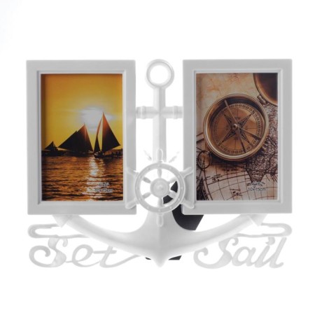 Photo frame plastic in 2 photos 10x15, 13x13 cm "buffoon" Dark silver 22.5x31x2 cm-4