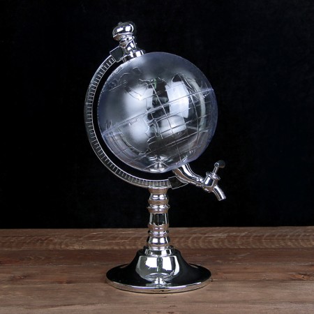 Beer Tower with a funnel "Earth ball", 1.9 l, silver color-9
