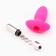 Anal vibrovalla Oka-Chopka, with vibropuli, 7.5 x 3.5 cm, software, silicone, pink