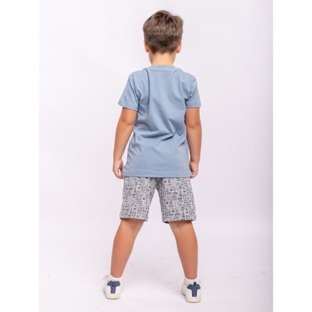 Set for a boy: T -shirt, shorts, height 146 cm-2