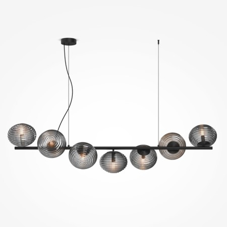 Suspension lamp Maytoni Mod268PL-07B, 7HE14, 40W, 132x32x320.5 cm, Black color black
