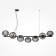 Suspension lamp Maytoni Mod268PL-07B, 7HE14, 40W, 132x32x320.5 cm, Black color black