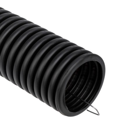 A meter pipe corrugated from PND, with probe, black, Ø40mm (Bay 15 m/pound) rexant