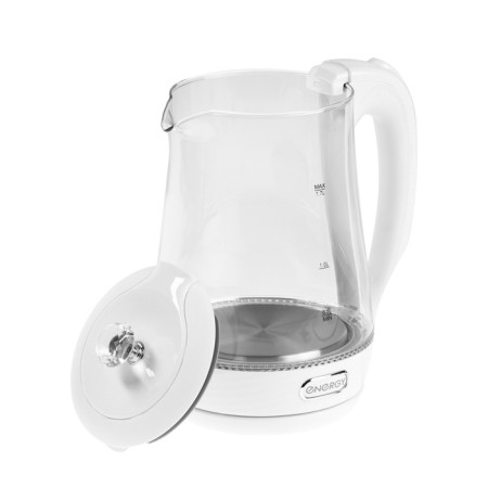 Electric kettle Energy E-207, glass, 1.7 l, 2200 watts, white-5