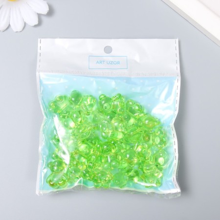 Decor for creativity Plastic "Bear" Green set 25 pcs 1.8x1.5x1 cm-3
